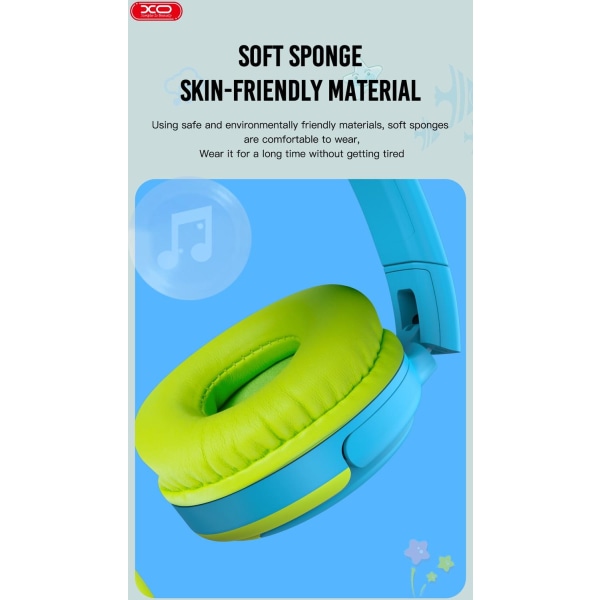 Hovedtelefoner til børn Kvalitetslyd - blågrøn Multicolor