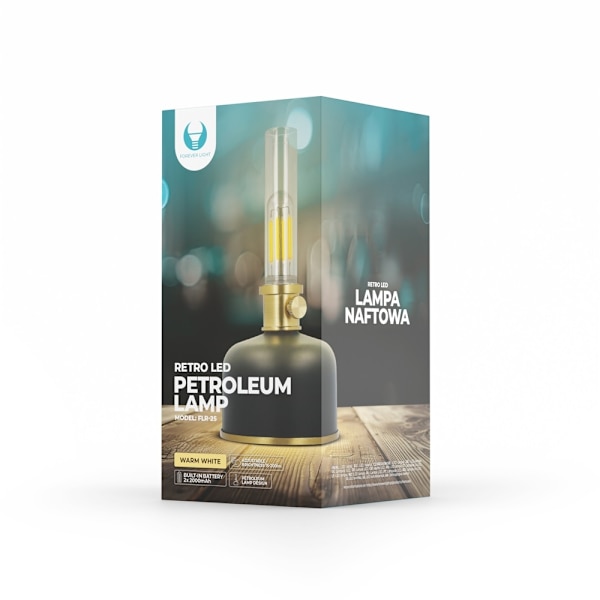 Retro Old Lanterns LED-lampa med 2 000 mAh batteri Forever FLR-25 Black