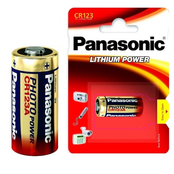 Panasonic CR123A Lithium batteri 3V Multicolor