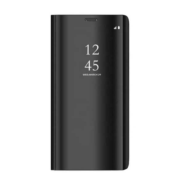 Xiaomi Redmi Note 9 - Smart Clear View-etui - Sort Black