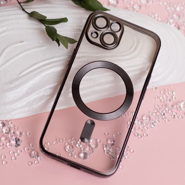 iPhone 17 Pro Max / 18 Pro Max - MagSafe-kompatibelt Chrome Skal med Kameraskydd Svart