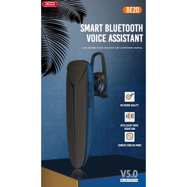 XO Smart Bluetooth V5.0 Trådlös Hörlurar - Svart Svart