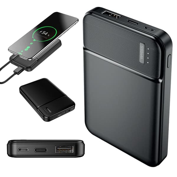 Maxlife Powerbank USB-C 5000Mah X2 Fast Charge Black