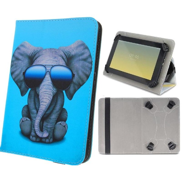 Universal Flip Case til 9-10,2" tablets - Elephant Multicolor