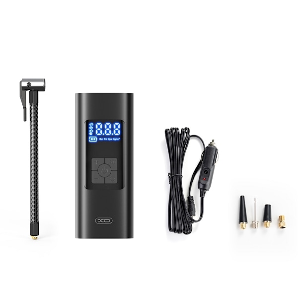 XO Trådlös 6000mAh hjul/däckpump Luftkompressor Svart