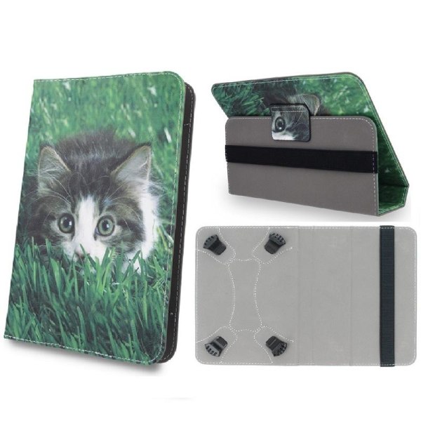 Universal Flip Case til 7"-8" tabletter - Kitty Green