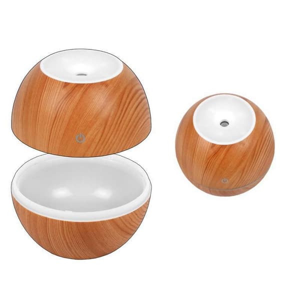 Luftfuktare Aroma Diffuser 4 färger upplyst 130ml Ljus trä Light brown