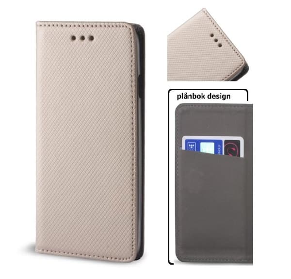 Samsung Galaxy A50 - Smart Magnet Mobilplånbok - Guld Guld