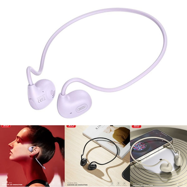 Bluetooth Bone Conduction Trådlös Handsfree hörlurar XO -Lila Lila