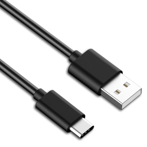 USB-C-lataus- ja synkronointilatauskaapeli, musta - 1 m Black