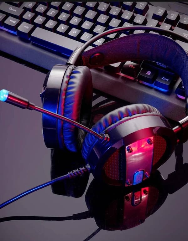 Stereolyd 50 mm højkvalitets XO Gaming Headset Black