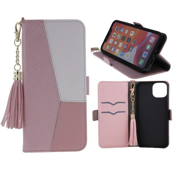 iPhone 14 Plus - Smart Charms -kotelo mobiililompakko vaaleanpunainen Pink