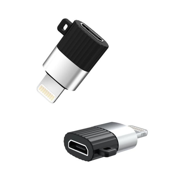 microUSB till Lightning Adapter - Laddning / Dataöverföring Svart