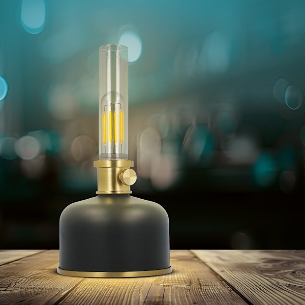 Retro Old Lanterns LED-lampa med 2 000 mAh batteri Forever FLR-25 Black