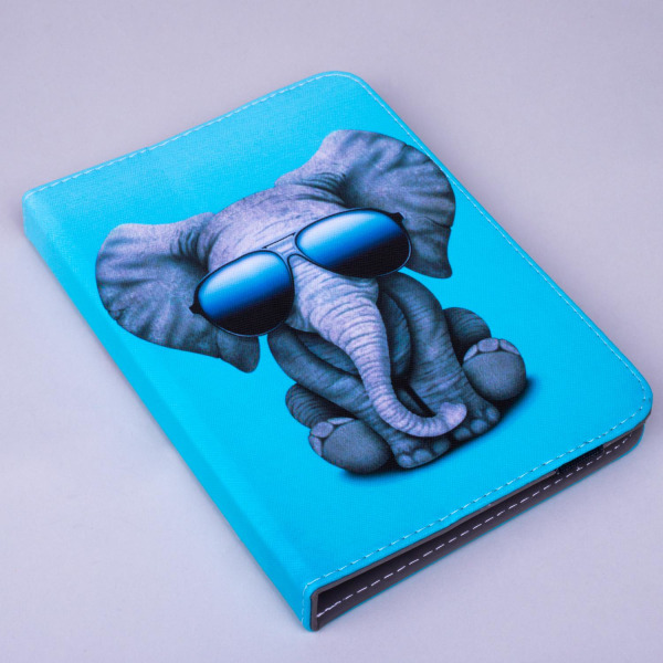 Universal Flip Fodral till 9-10.2" tum Surfplattor - Elephant multifärg