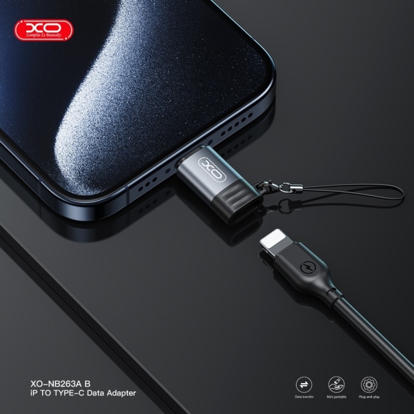 27W Lightning til USB-C-adapter Hurtig opladning og dataoverførsel Aluminum