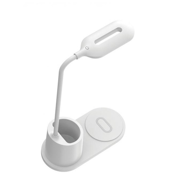 Rebeltec LED-lampa med 10W QI trådlös induktionsladdare - iPhone Vit