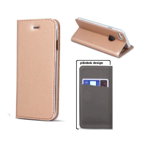 iPhone 6 / 6s - Smart Premium Case Mobiililompakko - Rose Gold Pink gold