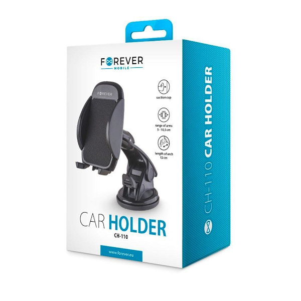 FOREVER Universal Mobil Bilholder - SORT Black