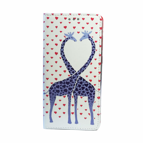 iPhone X / XS - Smart Trendy Sweet Hearts Flip Case Mobilpung White