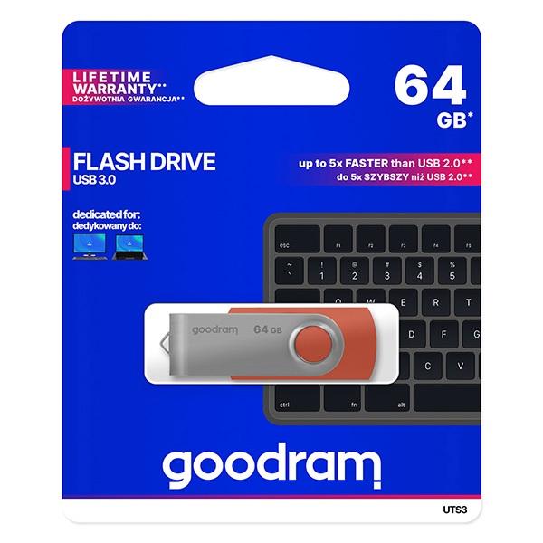 64 Gt USB 3.0 USB-tikku Pendrive Goodram - punainen Red