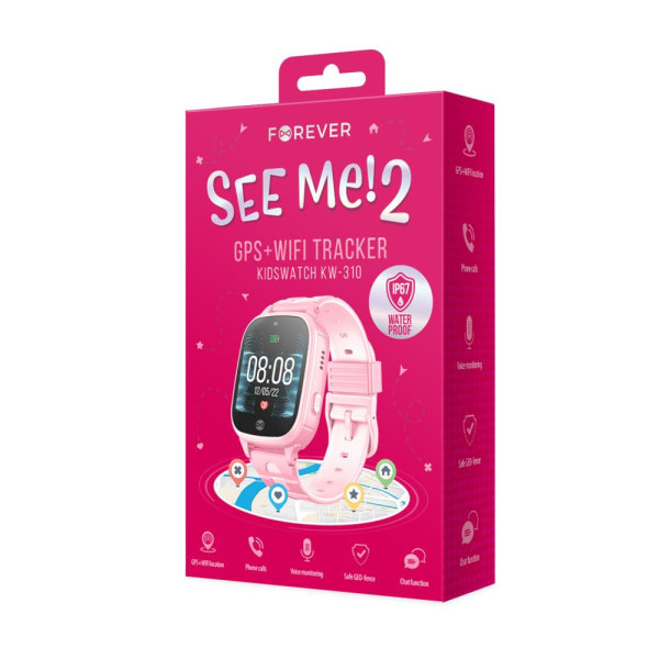 Forever See Me GPS WiFi Smartklocka för Barn KW-310 - Rosa Pink