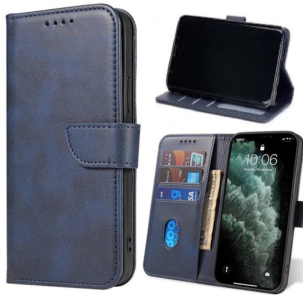 Samsung Galaxy A56 5G - Book Case Fodral Mobilplånbok Marinblå Marinblå