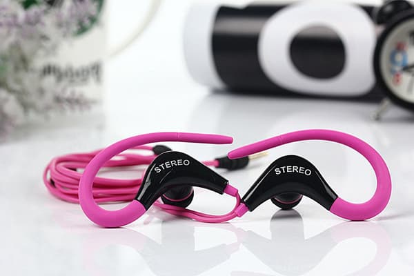 Actrail Stereo Sporthörlurar med Mikrofon Samtalskontroll - Rosa Pink