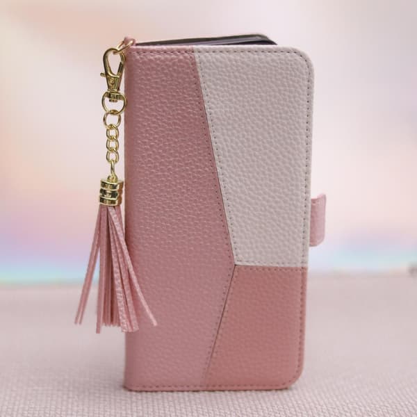 iPhone 14 Plus - Smart Charms Case Mobile Wallet Pink Pink