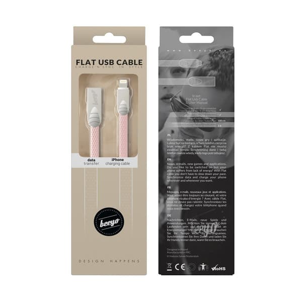 iPhone Snabbladdning Lightning kabel för iPhone / iPad - Rosa Pink