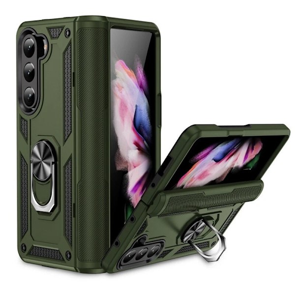 Samsung Galaxy Z Fold 6 - Stötsäker Ring Armor Stand Slimmt mobilskal Grön Green