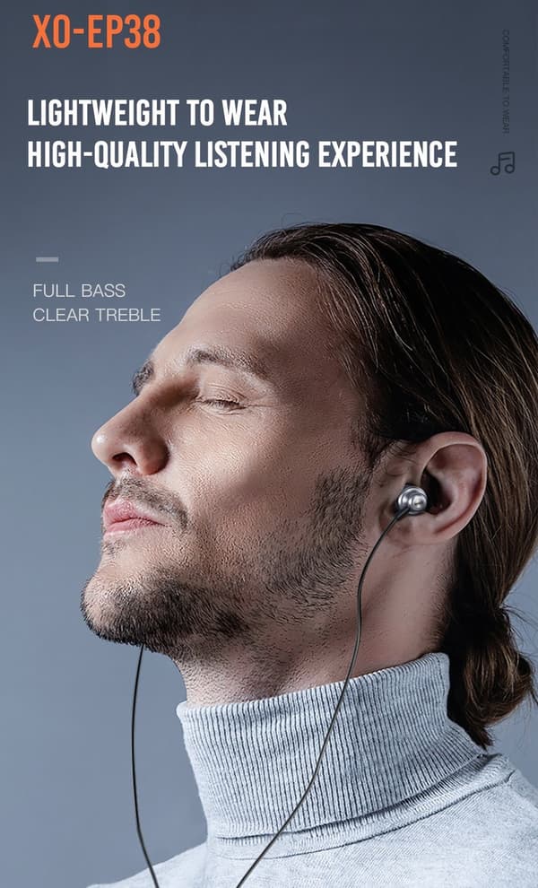 In-Ear Hörlurar med mikrofon 3,5mm iPhone, Samsung Grey