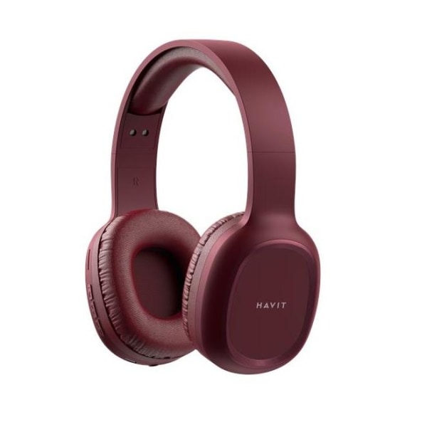 HAVIT Stereo On-Ear Trådløs Bluetooth V5.1 hovedtelefoner AUX/TF/ FM Red