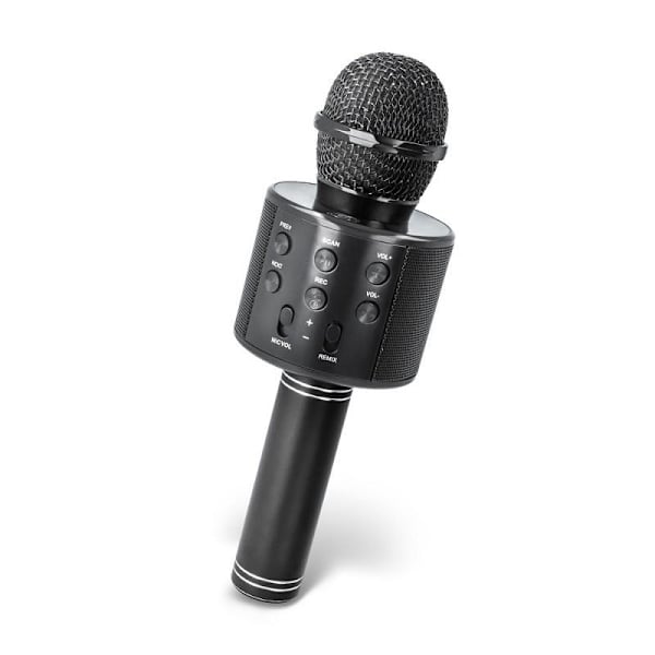 Forever Karaoke Mikrofon med Bluetooth-högtalare - Svart Svart