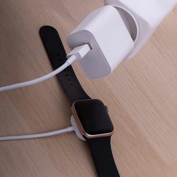 Apple Watch Kompatibel 3W Magnetic Trådlös laddare - FOREVER White
