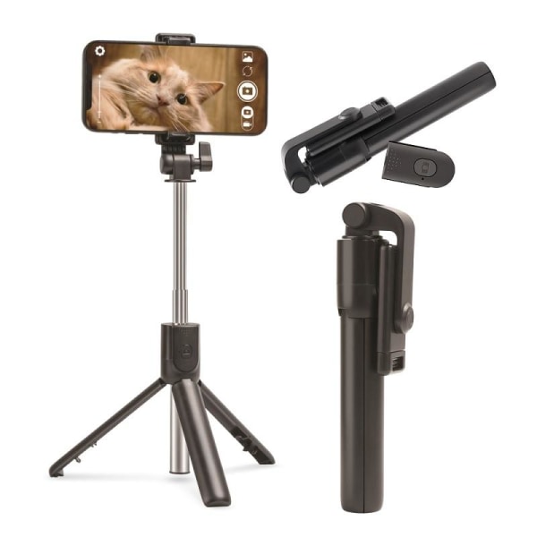 Stativ Selfie stick / Mobilstativ med Bluetooth fjernbetjening Black