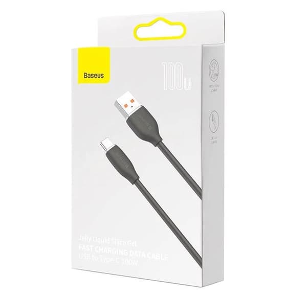 Baseus 100W USB-C Snabbladdning kabel laddning/dataöverföring Black