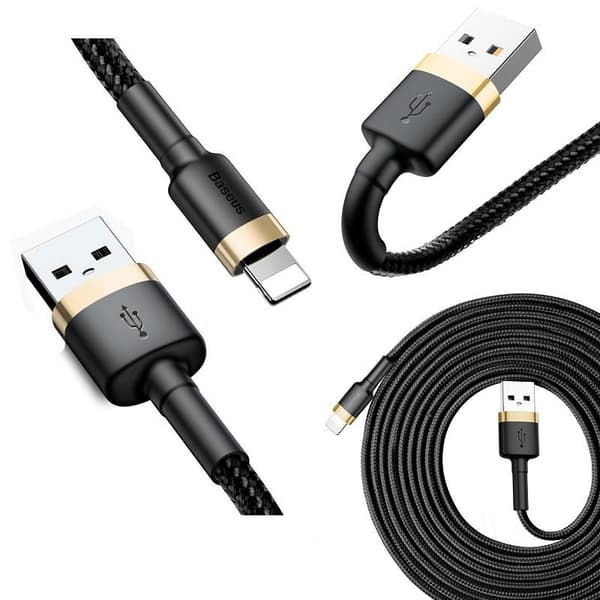 iPhone Snabbladdning Lightning kabel för iPhone / iPad - 3m Black
