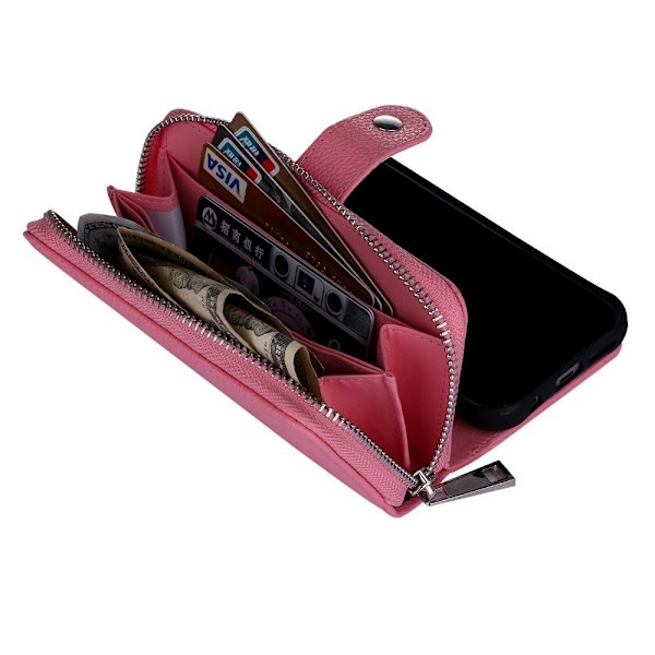 Samsung Galaxy S8 Plus - Magnetiskt Plånboksfodral & Myntfack - Rosa Rosa