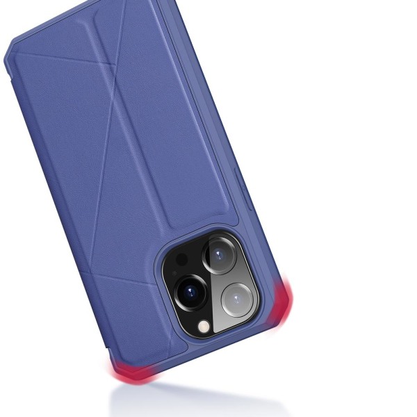 iPhone 13 Pro Max - Dux DUCIS Iskunkestävä mobiililompakko - sininen Blue
