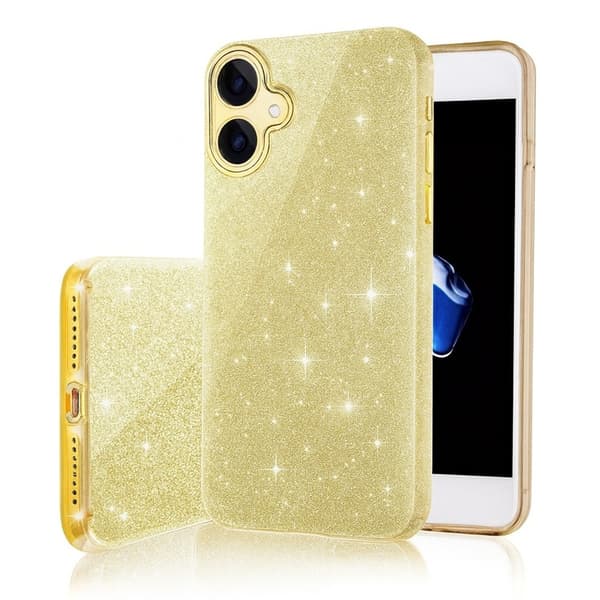 iPhone 17 Pro Max - 3in1 Glitter Elegant Mjuk Skal Guld Gold