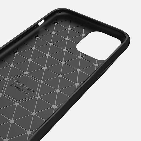 iPhone 12 Mini - Flexibel Carbon Mjuk Skal - Svart Black
