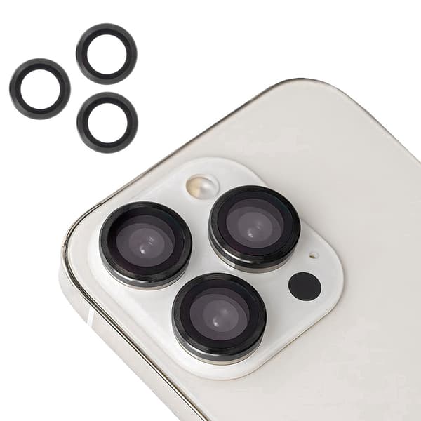 3-Pack - iPhone 16 Pro Max - 9H kameraskyddsglas Transparent