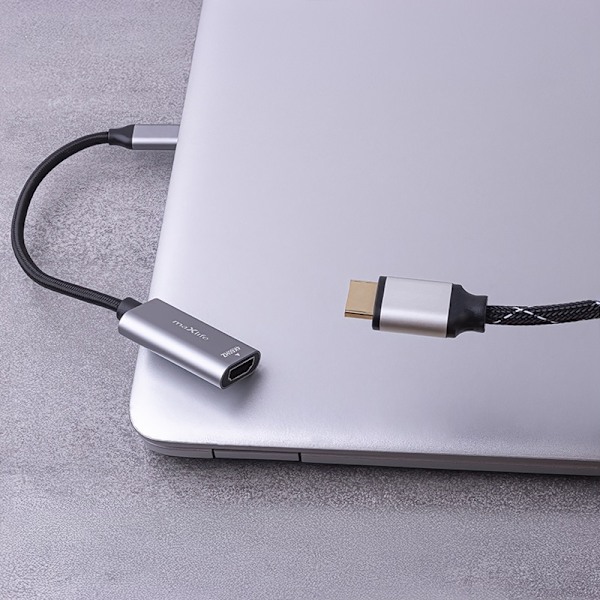 USB-C till HDMI 4K 60HZ adapter för video ljudöverföring Maxlife Svart Black