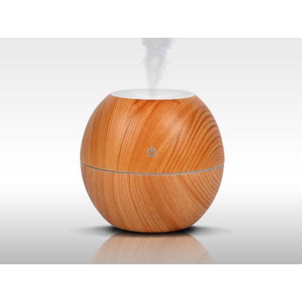 Luftfugter Aroma Diffuser 4 farver oplyst 130ml Lyst træ Light brown