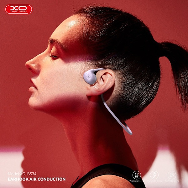 Bluetooth Bone Conduction Trådlös Handsfree hörlurar XO -Lila Lila