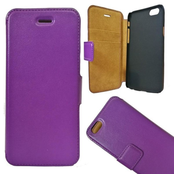 iPhone 6 / 6s - Eco-Läder Toppkvalitet Mobilplånbok - Lila Purple