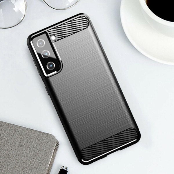 Samsung Galaxy S24 - Fleksibelt Carbon Soft TPU Cover - Sort Black