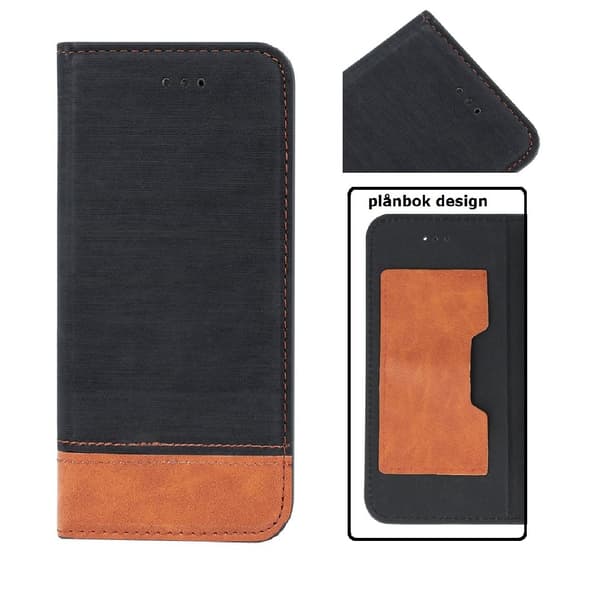 iPhone 7 / 8 Smart Retro, Flip Case Mobilplånbok -  Svart Black