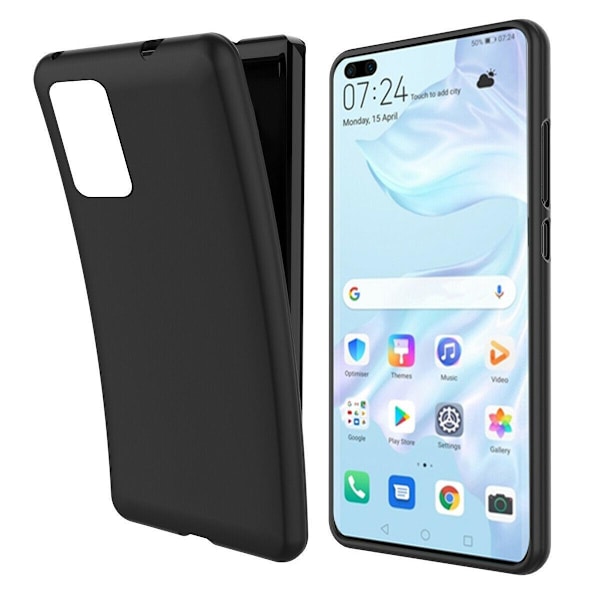 Huawei P40 - Silicon TPU Soft Cover - Sort Black